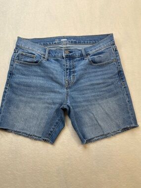 Old Navy Light Blue Fitted Denim Shorts CUTTOFFS  WOMENS SIZE 8